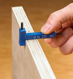 Lee Valley Power Tool Accessories>Kreg Easy-Set Step-Drill Bit, Depth Collar & Thickness Gauge