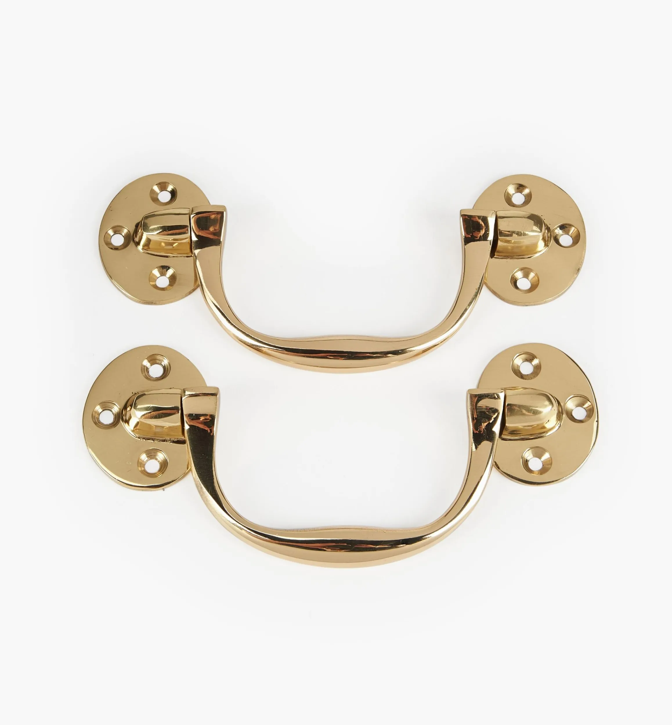 Lee Valley Handles>Large Cast Brass Chest Lifting Handles