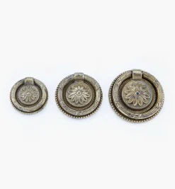 Lee Valley Pulls>Louis XVI Old Brass Ring Pulls
