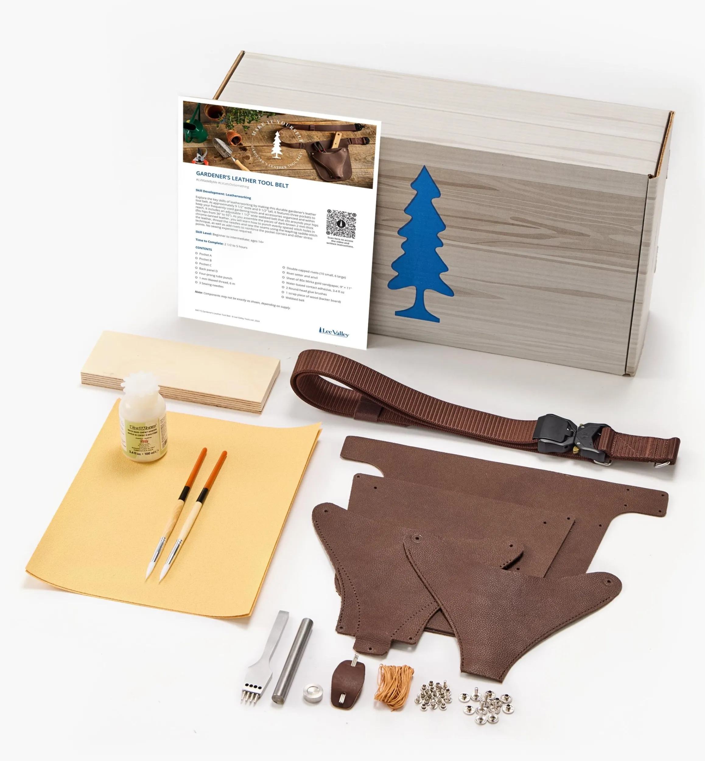 Lee Valley Supplies>Make It Yourself Gardener's Leather Tool Belt Kit