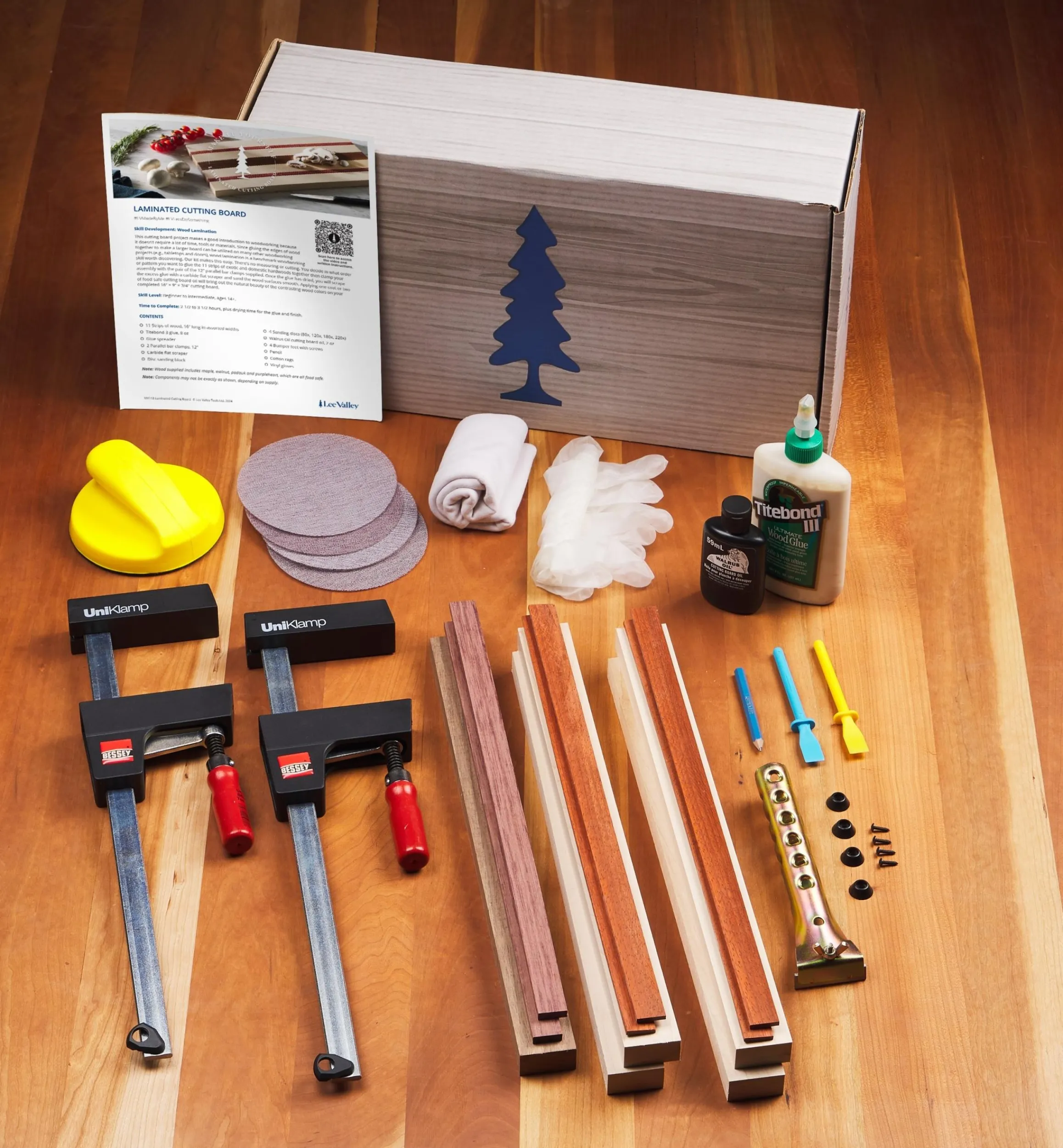 Lee Valley Supplies>Make It Yourself Laminated Cutting Board Kit