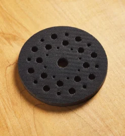 Lee Valley Supplies>Mirka 5" × 3/8" Multi-Hole Grip-Faced Interface Pad