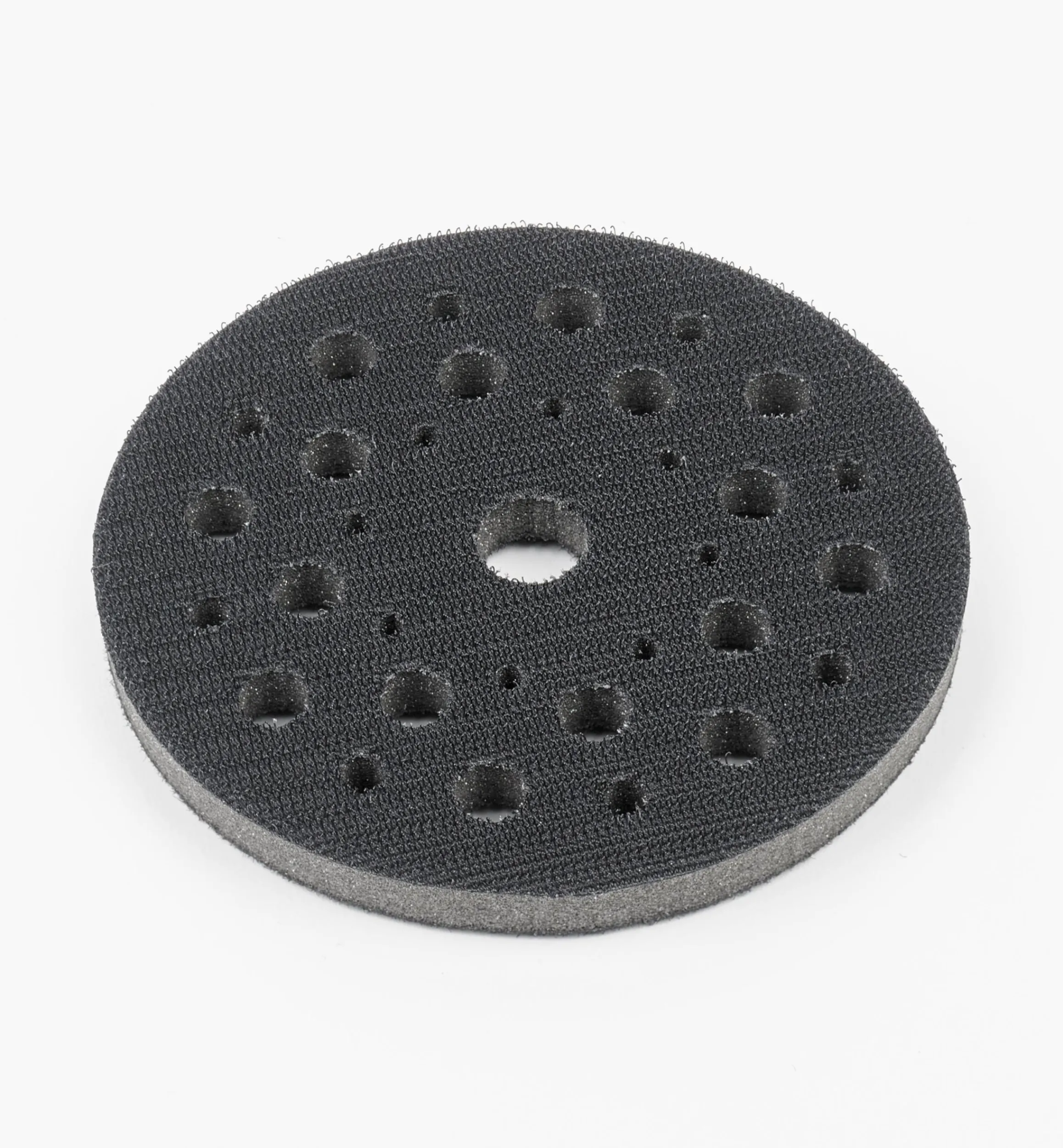 Lee Valley Supplies>Mirka 5" × 3/8" Multi-Hole Grip-Faced Interface Pad