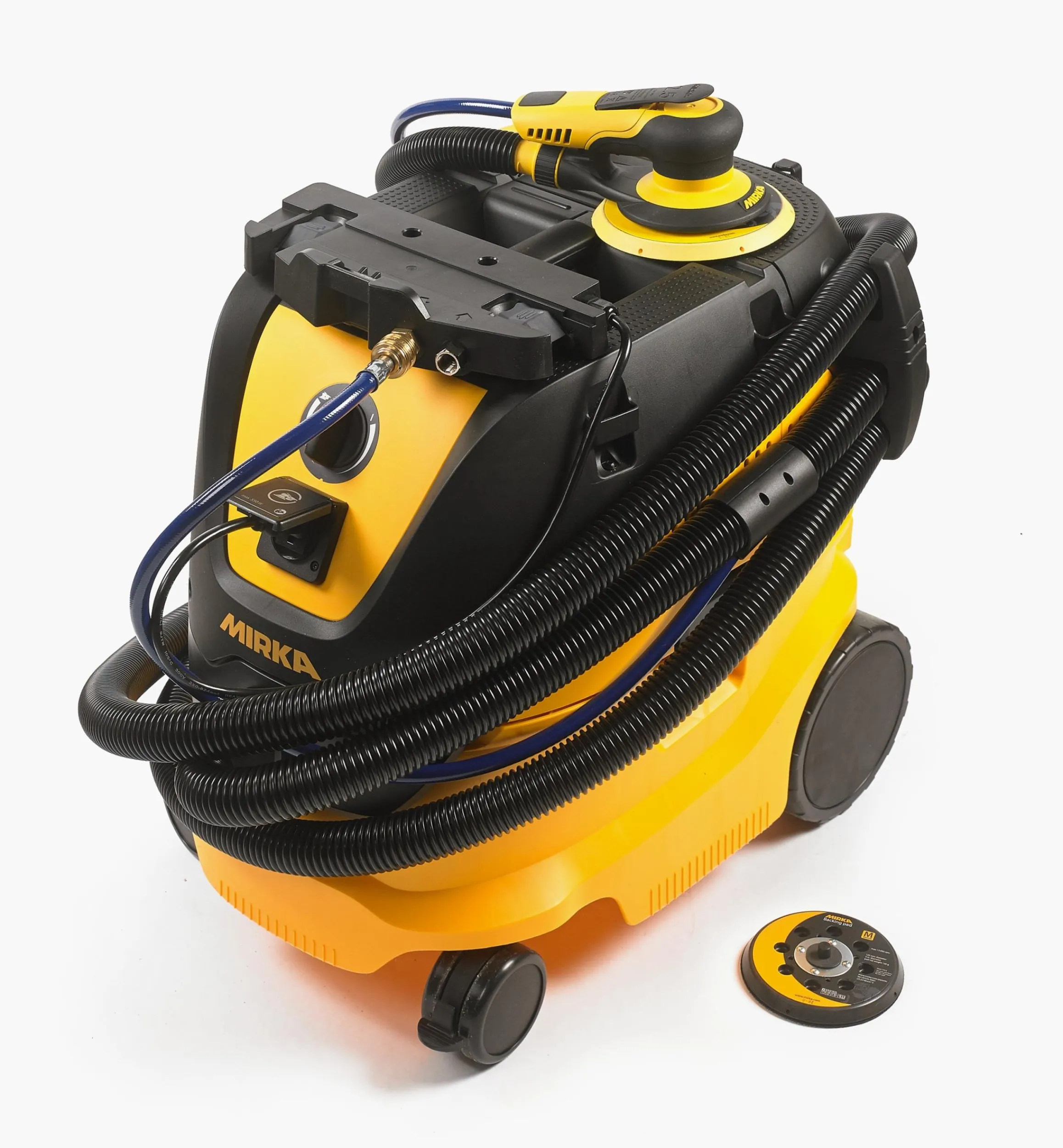 Lee Valley Power Tools>Mirka PROS 6"/2.5mm Pneumatic Sander & Dust Extractor Kits