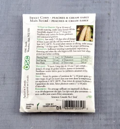 Lee Valley Seed Starting>OSC Corn Seed Packet