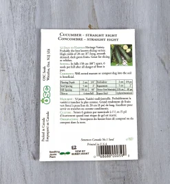 Lee Valley Seed Starting>OSC Cucumber Seed Packets
