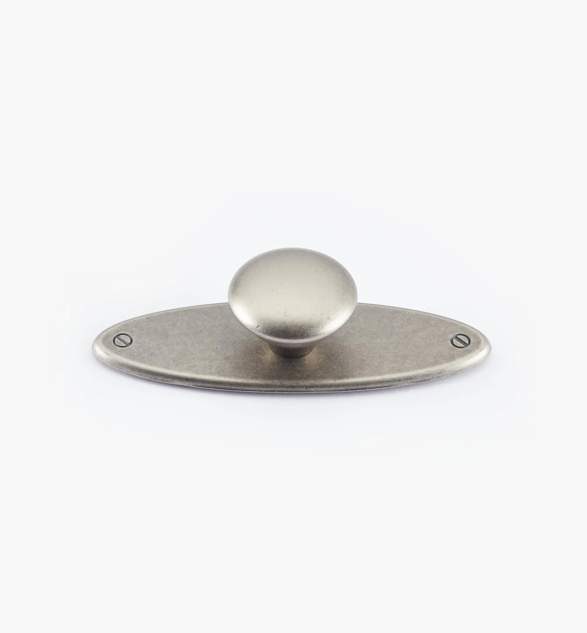 Lee Valley Knobs>Oval Plate Knob With Escutcheon