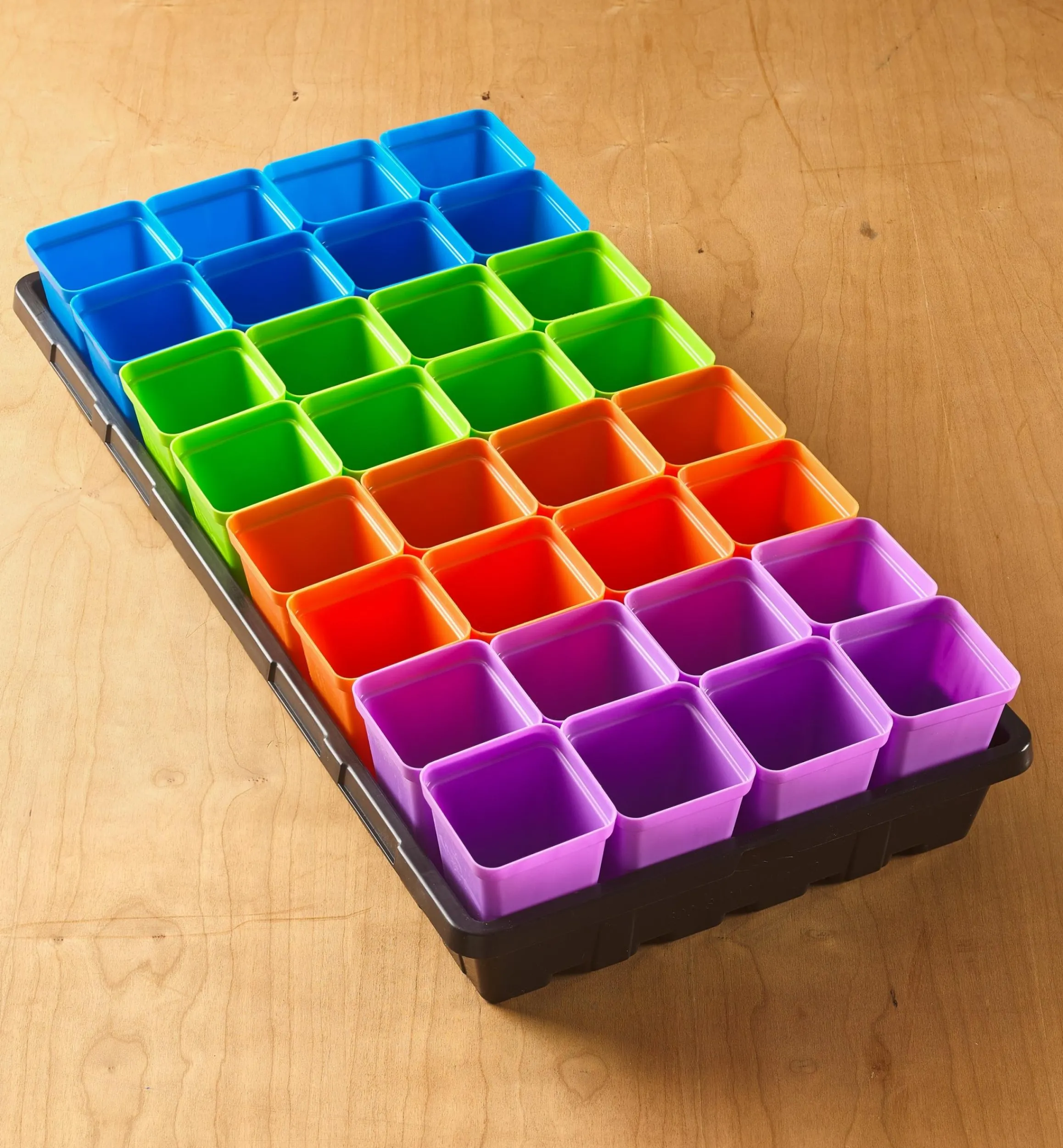 Lee Valley Seed Starting>32-Pack Of 2 1/2" Multicolor Pots With Propagation Tray