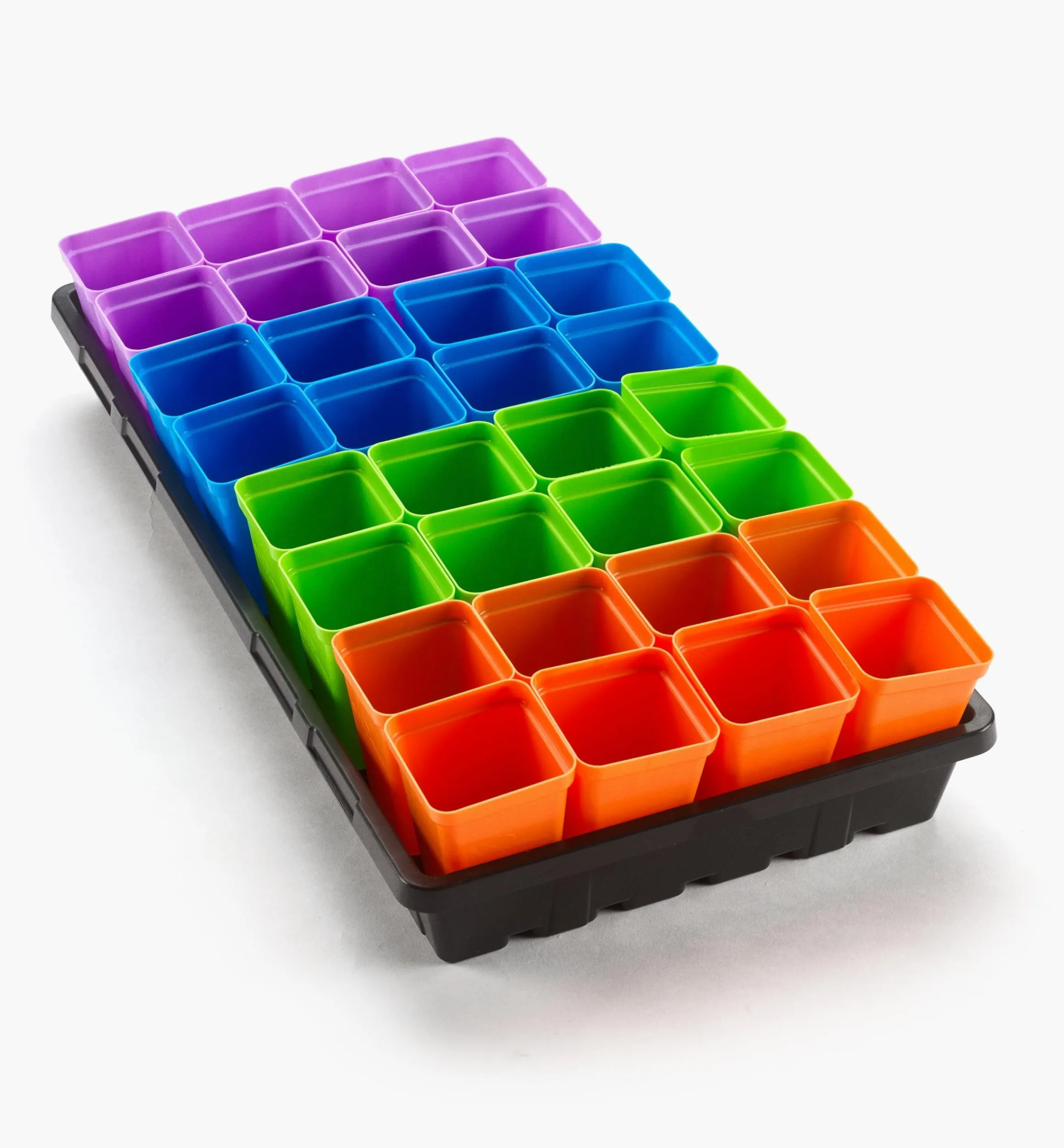 Lee Valley Seed Starting>32-Pack Of 2 1/2" Multicolor Pots With Propagation Tray
