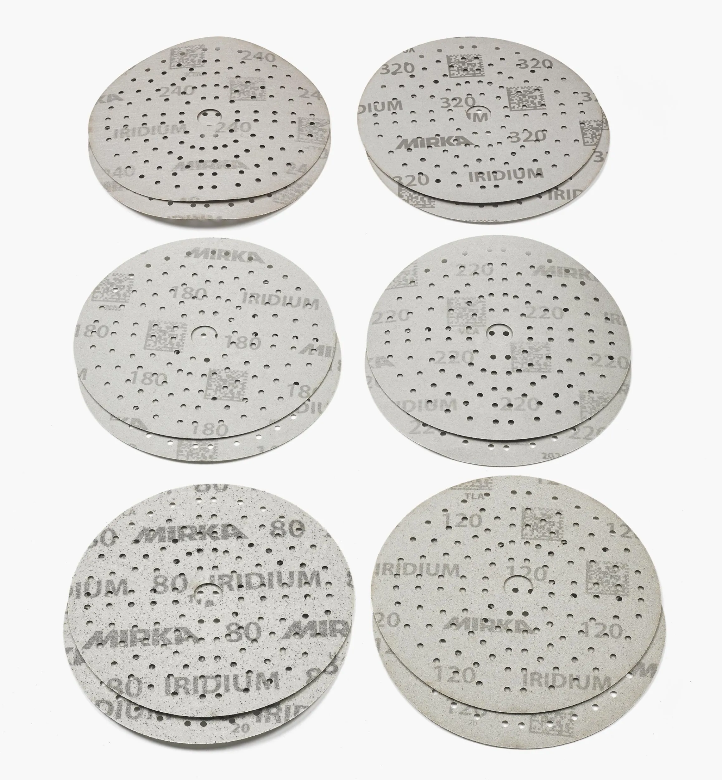Lee Valley Supplies>12-Pc. Sample Pack Of Mirka 6" 121-Hole Iridium Grip Discs