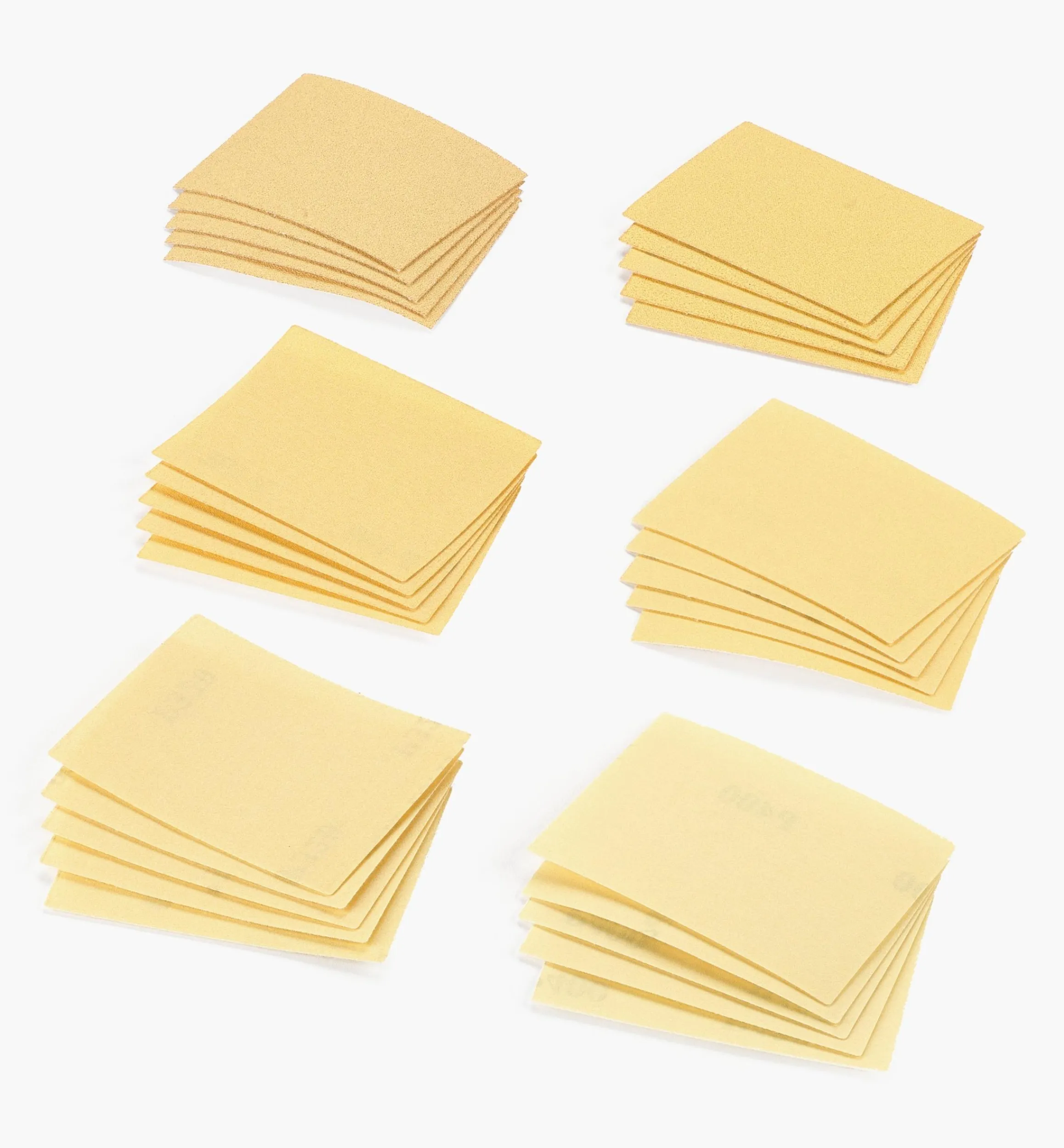 Lee Valley Supplies>30-Pc. Sample Pack Of Mirka Gold 3" × 4" Grip Sheets