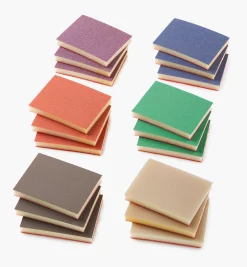 Lee Valley Supplies>18-Pc. Sample Pack Of Mirka LD 3" × 4" × 1/2" Grip Abrasive Sponges