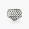 Lee Valley Knobs>Pewter Herringbone Weave Knob
