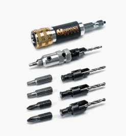 Lee Valley Power Tool Accessories>Quick-Change Drill/Countersink Set