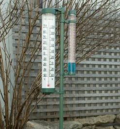 Lee Valley Weather Measurement>Rain Gauge With Thermometer