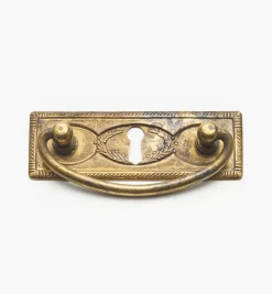 Lee Valley Pulls>Rope-Edged Rectangular Horizontal Plate Handles