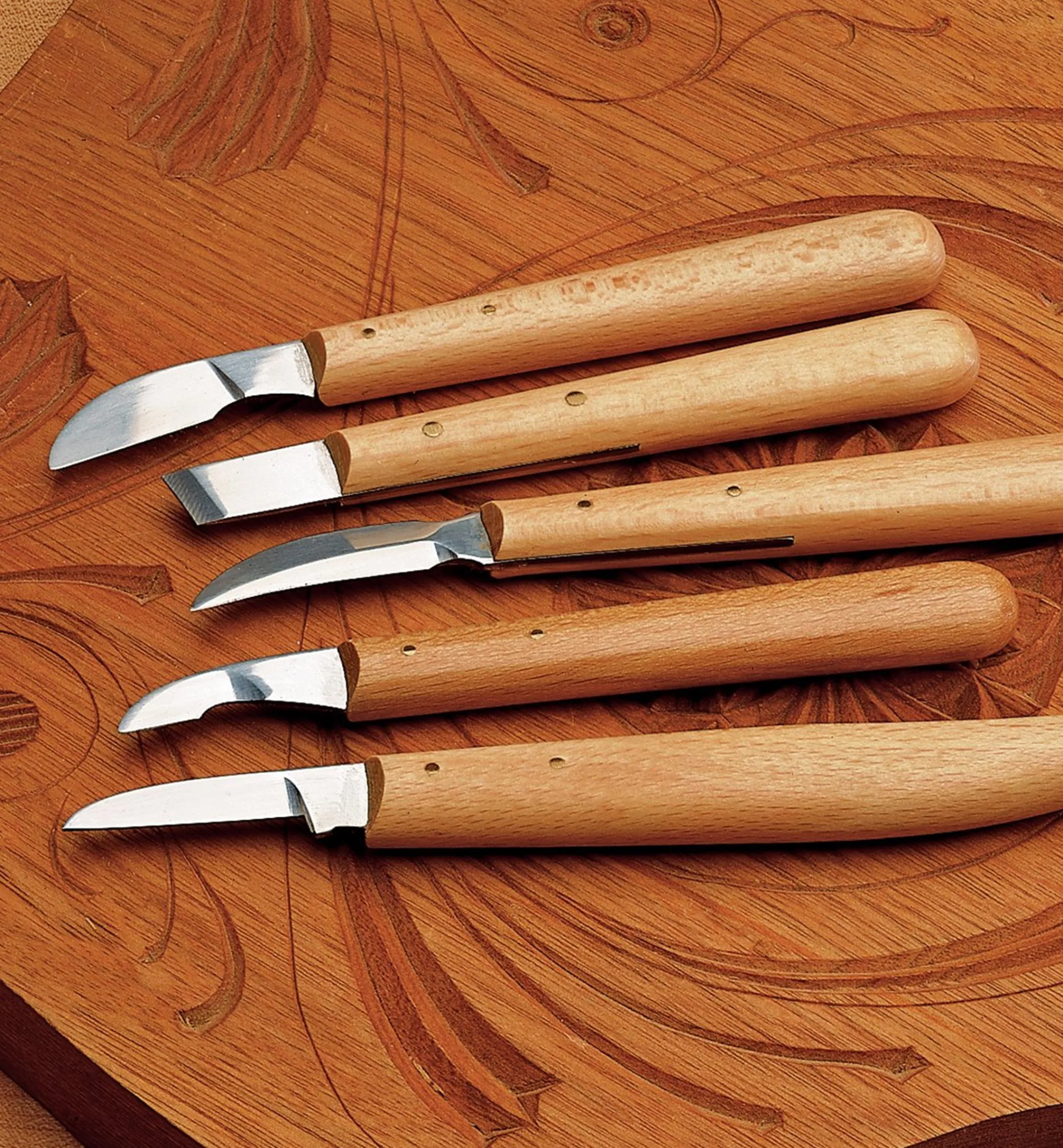 Lee Valley Hand Tools>Set Of 5 German Chip Carving Knives