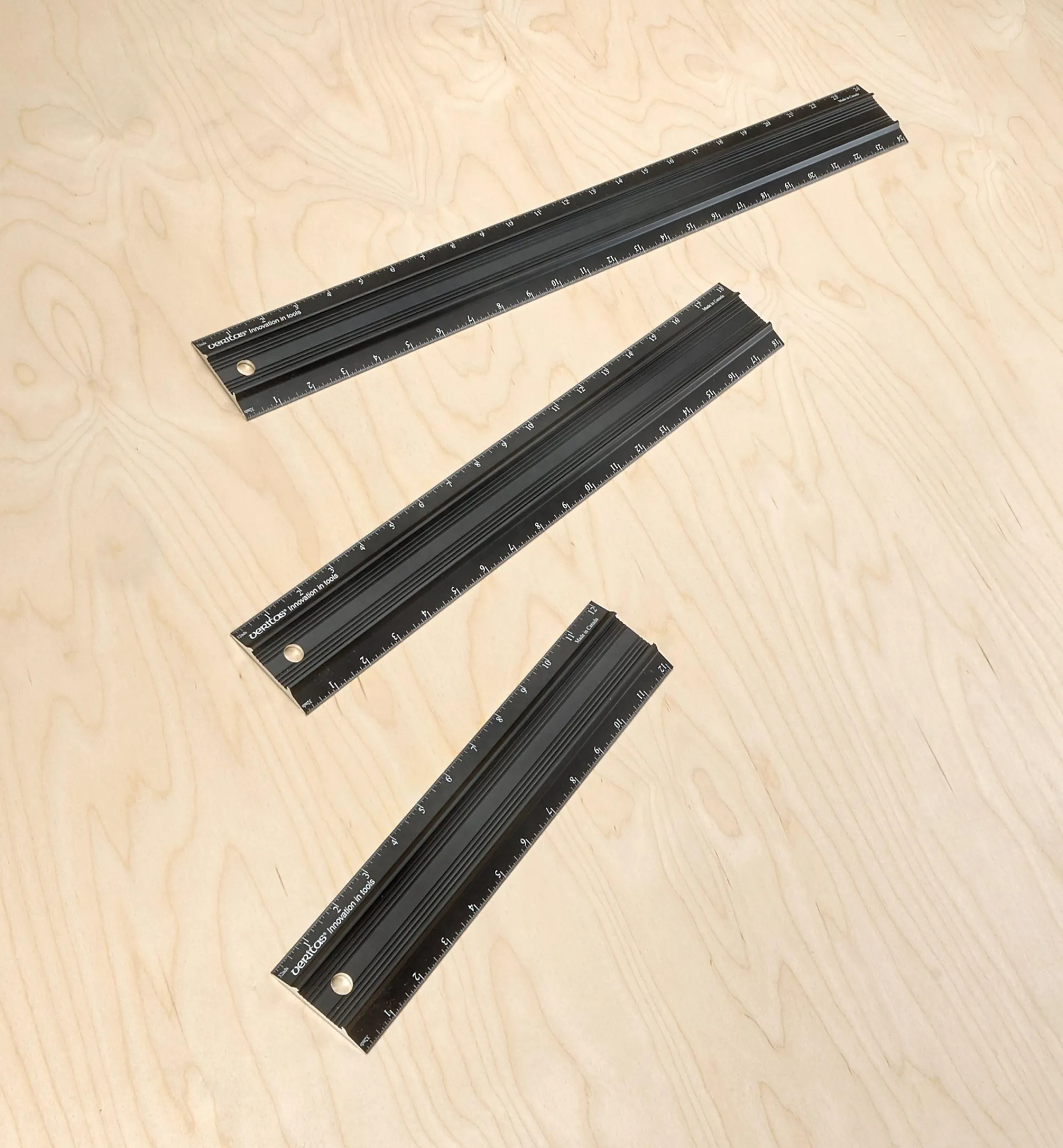 Lee Valley Marking & Measuring>Set Of 3 Veritas Imperial Shop Rules