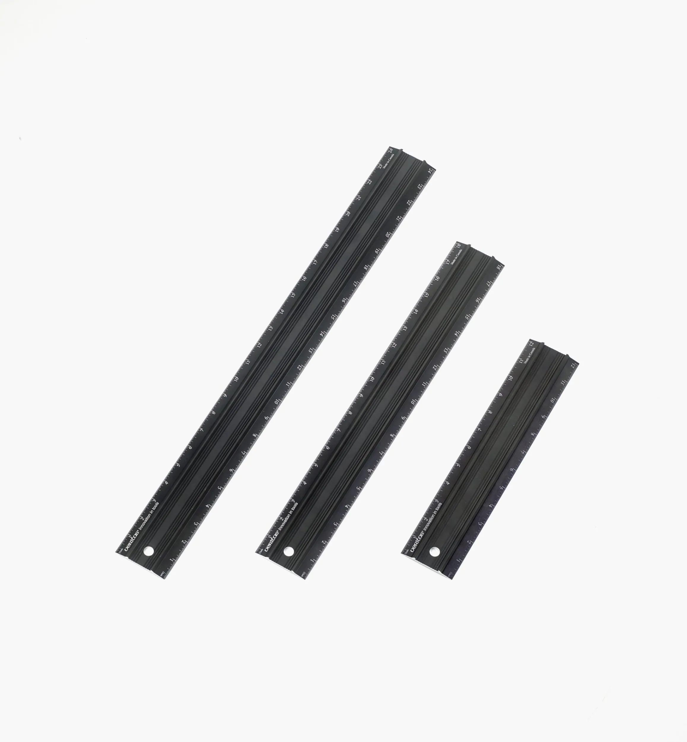 Lee Valley Marking & Measuring>Set Of 3 Veritas Imperial Shop Rules