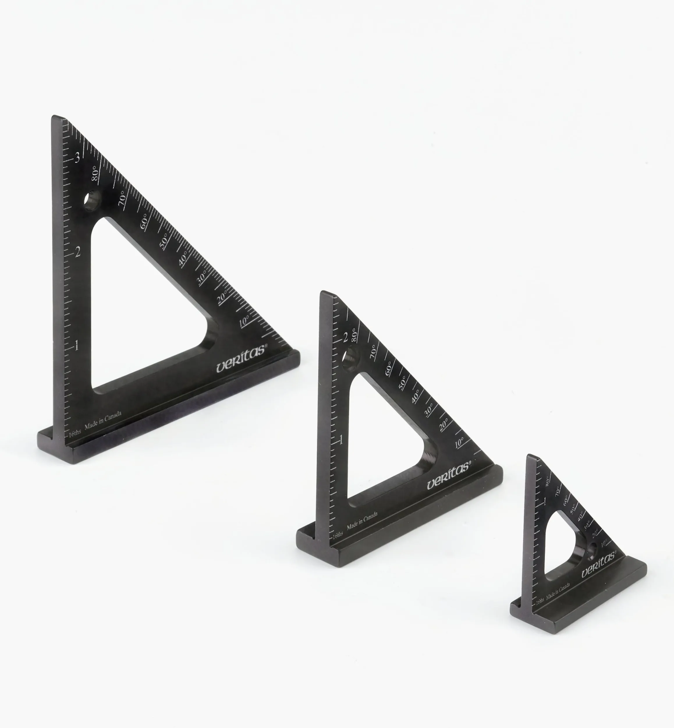 Lee Valley Marking & Measuring>Set Of 3 Veritas Imperial Pocket Layout Squares