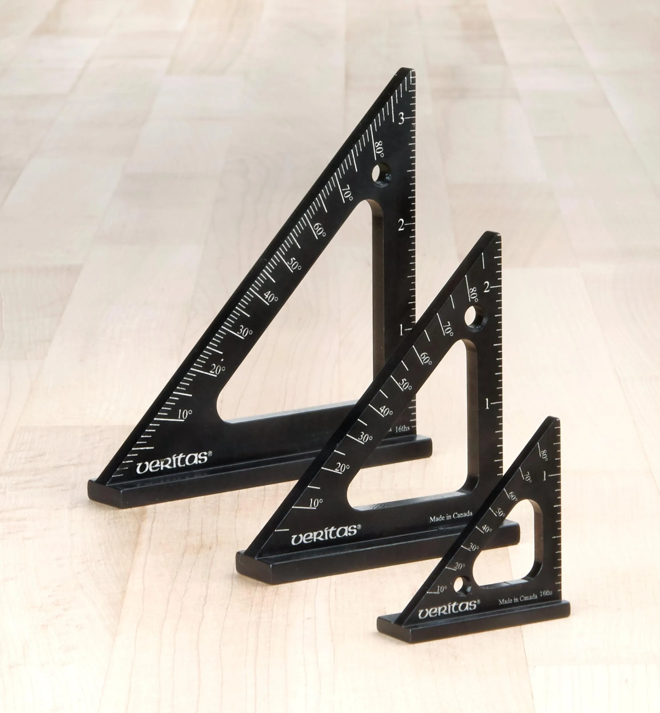 Lee Valley Marking & Measuring>Set Of 3 Veritas Imperial Pocket Layout Squares