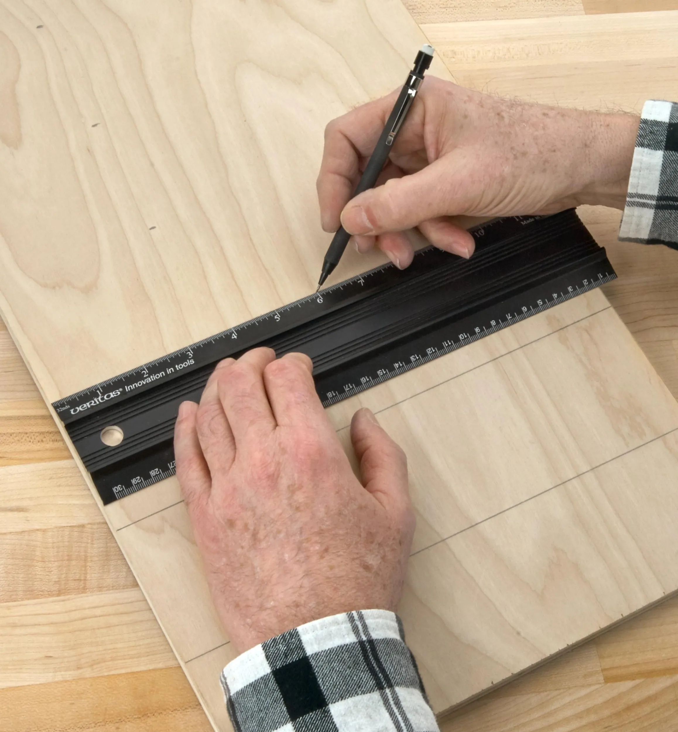 Lee Valley Marking & Measuring>Set Of 3 Veritas Imperial/Metric Shop Rules