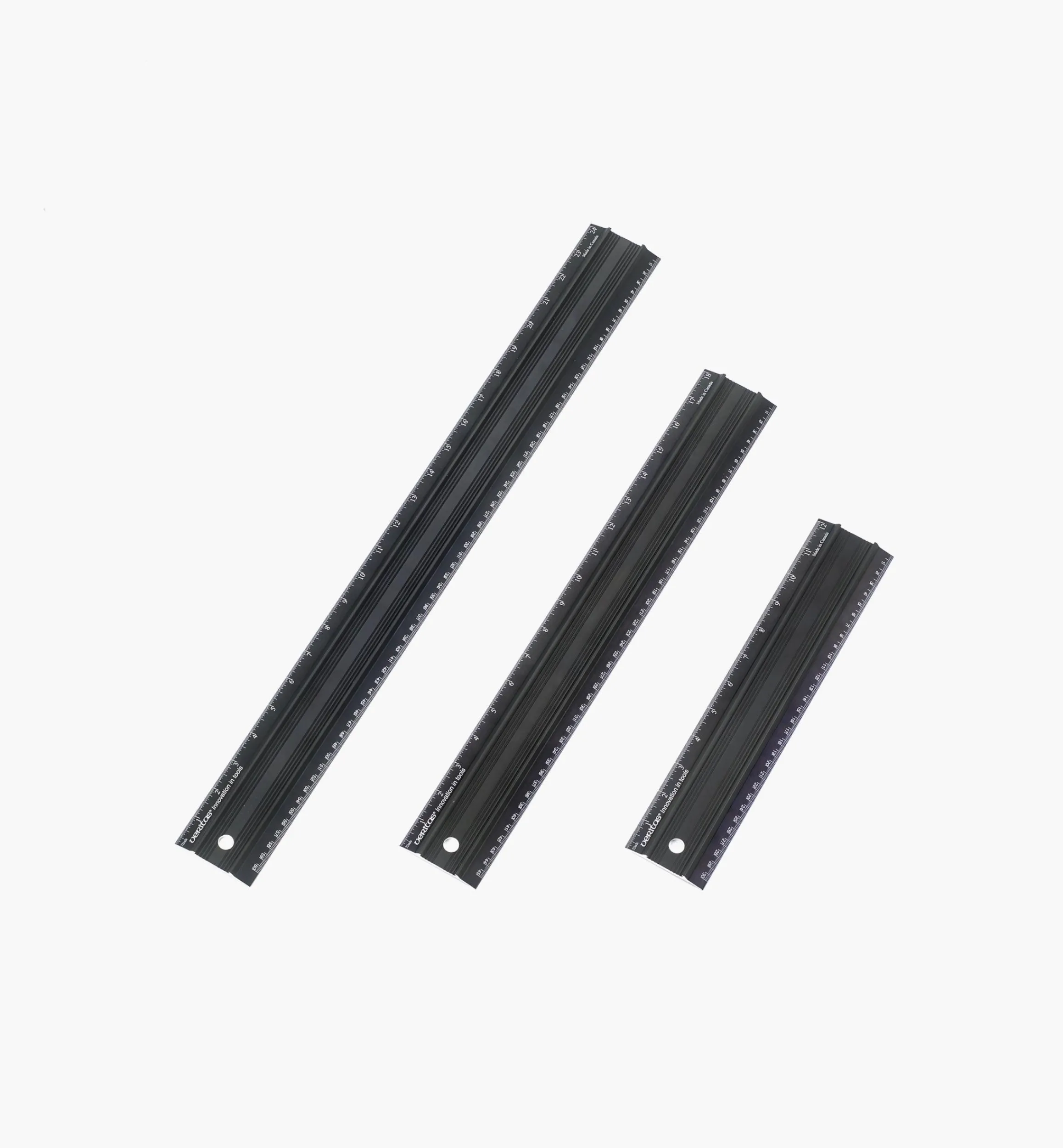 Lee Valley Marking & Measuring>Set Of 3 Veritas Imperial/Metric Shop Rules