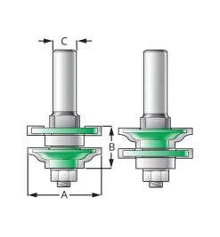 Lee Valley Routing>Small Reversible Ogee Frame Bit