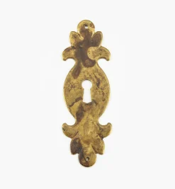 Lee Valley Escutcheons>Solid Brass Plate Keyhole Escutcheons