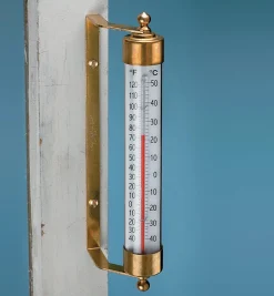 Lee Valley Weather Measurement>Solid Brass Thermometer