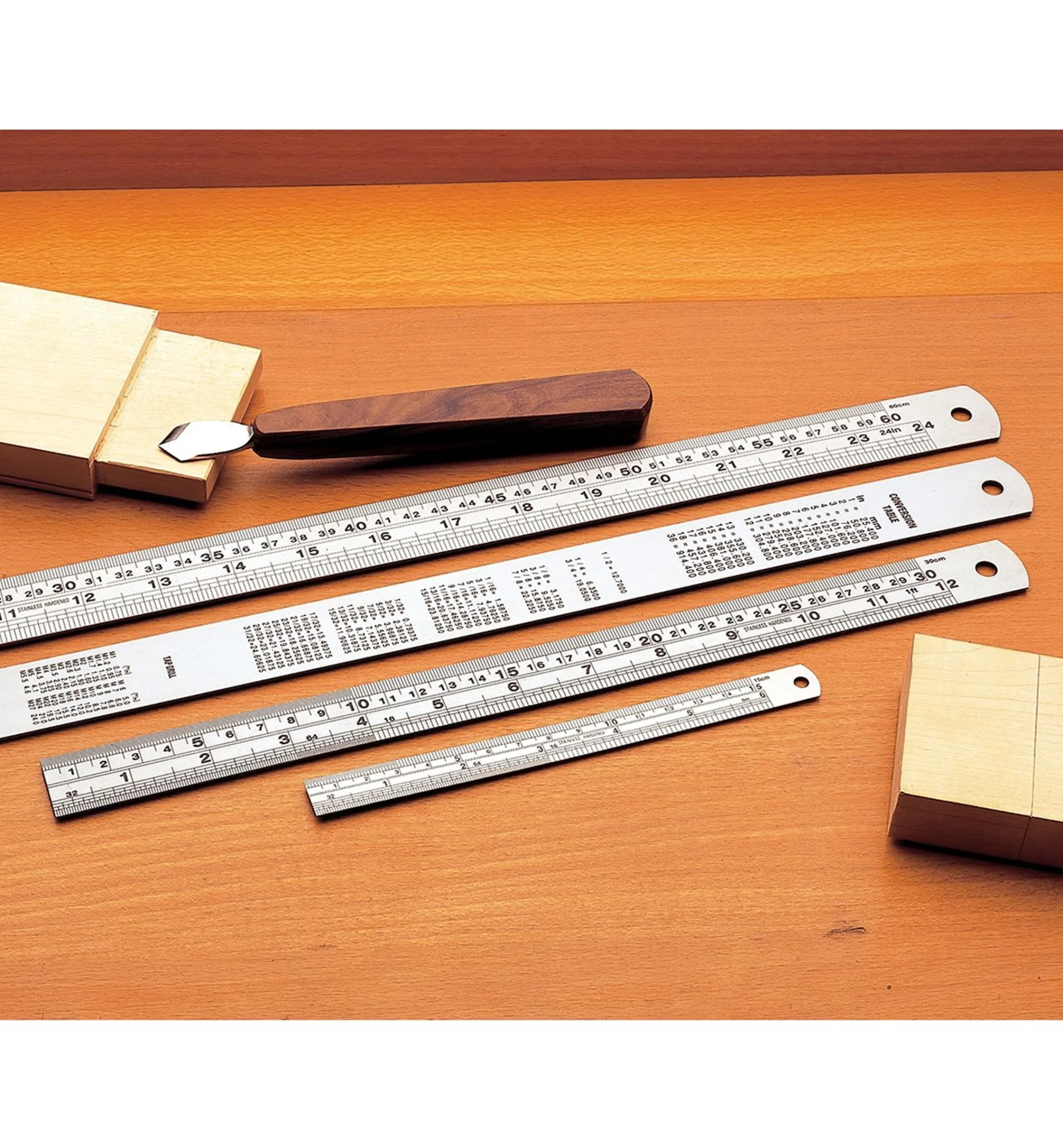 Lee Valley Marking & Measuring>Stainless-Steel Cabinetmaker's Rules