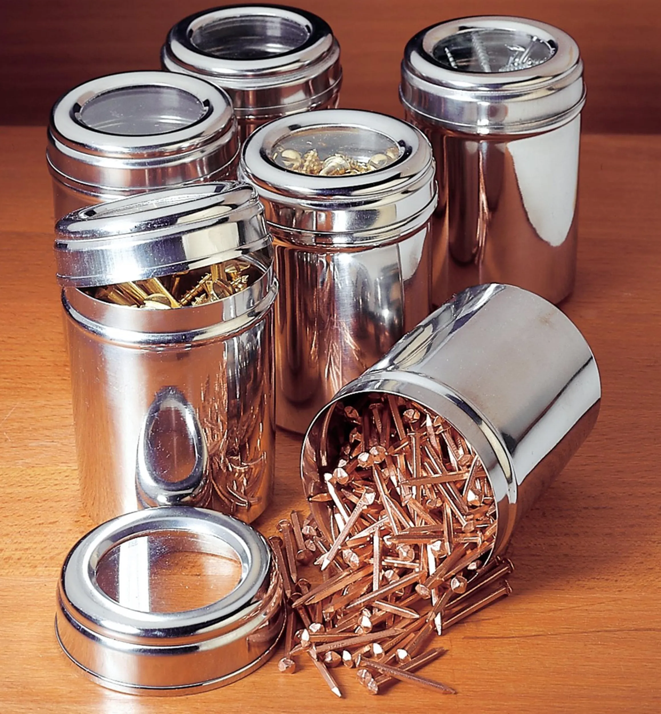 Lee Valley Food Storage>Stainless-Steel Canisters