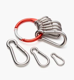 Lee Valley Storage & Organization>Stainless-Steel Carabiner Set