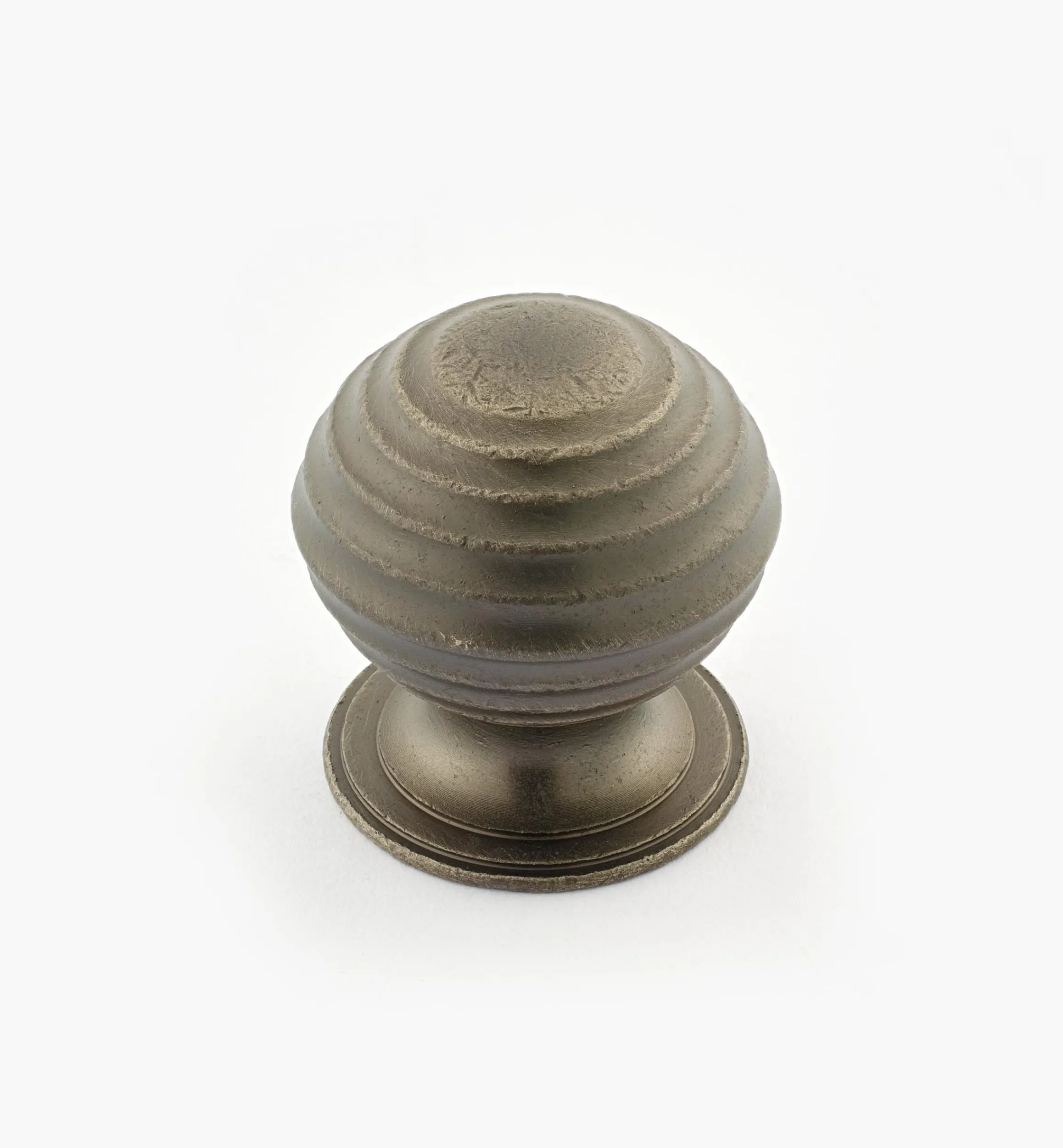 Lee Valley Knobs>Turned Brass Ridged Knobs
