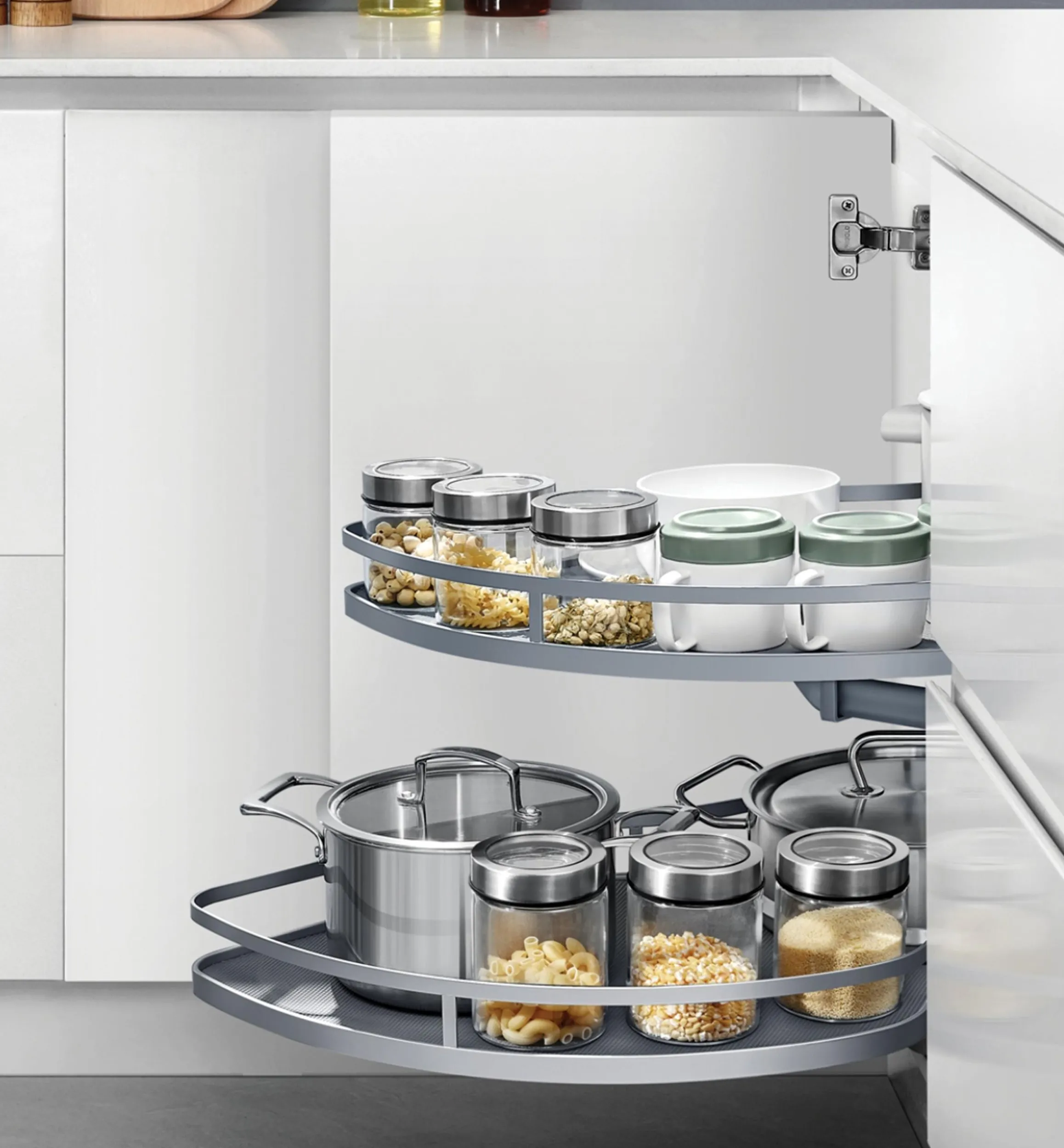 Lee Valley Kitchen Hardware>Two-Tier Corner Swing Tray