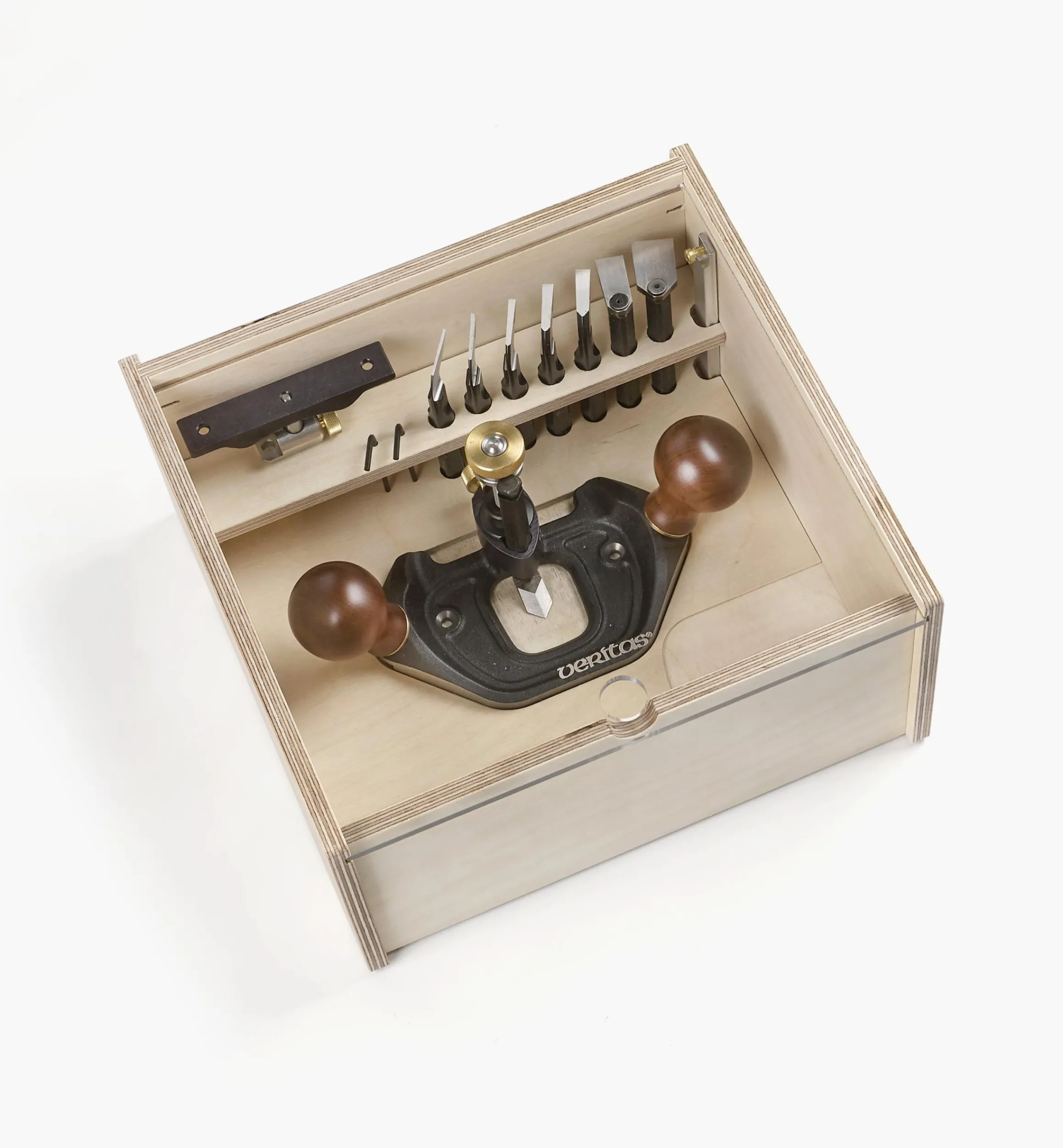 Lee Valley Routing>Veritas Large Router Plane, Box & Imperial Blades Set