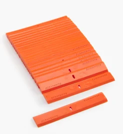 Lee Valley Scrapers>Wide Orange Plastic Razor Blades